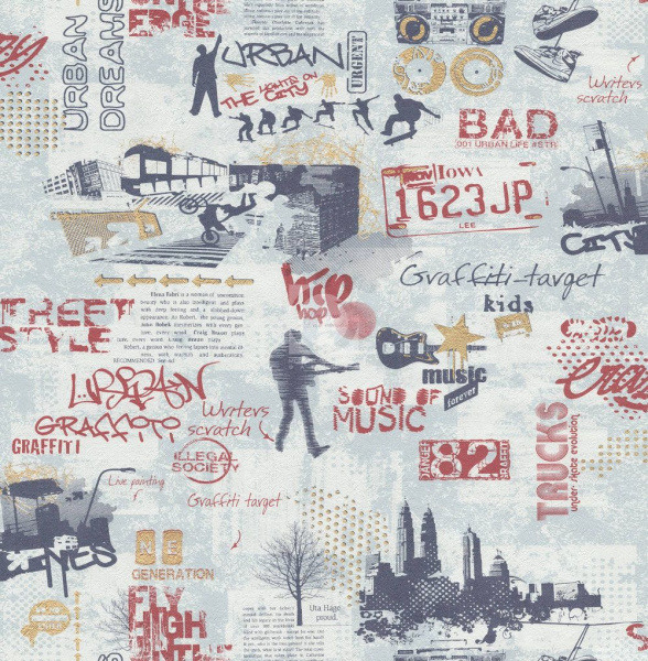 Обои Граффити Московская обойная фабрика 6266-6 МОФ