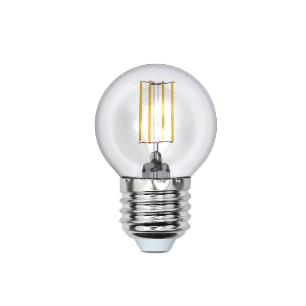 Лампа светодиодная диммируемая форма шар UL-00002868 LED-G45-5W/WW/E27/CL/DIM GLA01TR