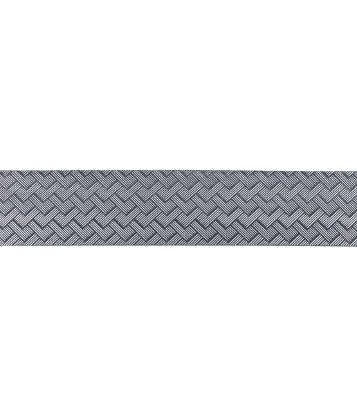 Потолочный двухрядный карниз с багетной планкой и поворотными элементами Кант 2,0 м графит-серебро